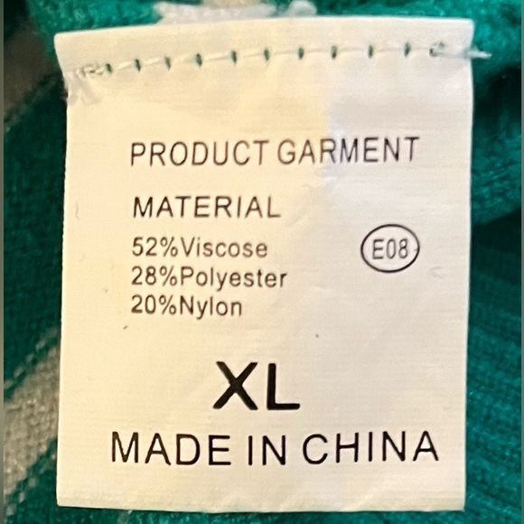 PINK QUEEN Women’s 2-piece Green and White Striped Sweater Set. Size: (XL)💚 - Picture 12 of 12